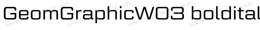 GeomGraphicW03 bolditalic字体转换